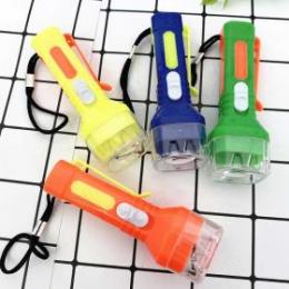 850透明方頭大號(hào)手電筒照明家用手電 彩色方頭手電 一元2元店貨源